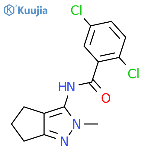 2,5-dichloro-N-{2-methyl-2H,4H,5H,6H-cyclopenta[c]pyrazol-3-yl}benzamide structure