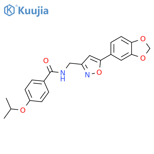 N-{[5-(2H-1,3-benzodioxol-5-yl)-1,2-oxazol-3-yl]methyl}-4-(propan-2-yloxy)benzamide structure