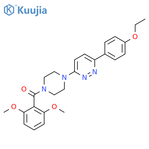 3-[4-(2,6-dimethoxybenzoyl)piperazin-1-yl]-6-(4-ethoxyphenyl)pyridazine structure