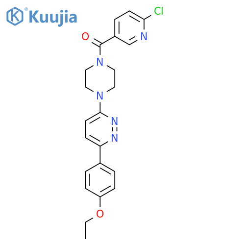 3-[4-(6-chloropyridine-3-carbonyl)piperazin-1-yl]-6-(4-ethoxyphenyl)pyridazine structure