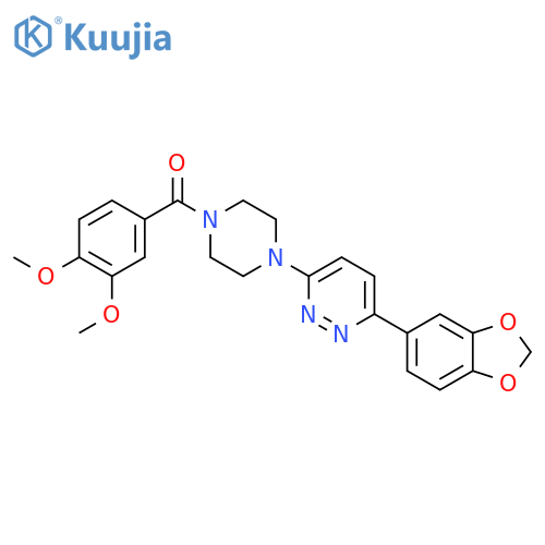 3-(2H-1,3-benzodioxol-5-yl)-6-[4-(3,4-dimethoxybenzoyl)piperazin-1-yl]pyridazine structure