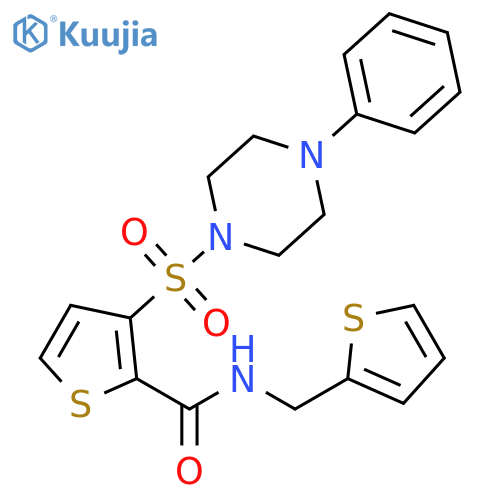 3-[(4-phenylpiperazin-1-yl)sulfonyl]-N-[(thiophen-2-yl)methyl]thiophene-2-carboxamide structure