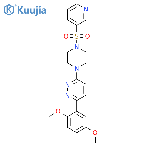 3-(2,5-dimethoxyphenyl)-6-[4-(pyridine-3-sulfonyl)piperazin-1-yl]pyridazine structure