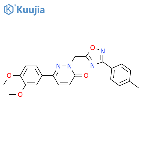 6-(3,4-dimethoxyphenyl)-2-{[3-(4-methylphenyl)-1,2,4-oxadiazol-5-yl]methyl}-2,3-dihydropyridazin-3-one structure