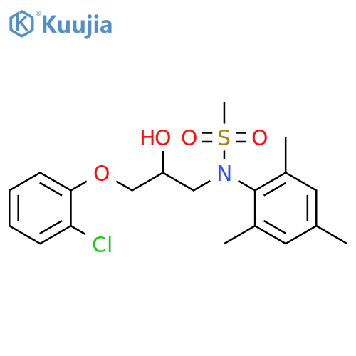 N-[3-(2-Chlorophenoxy)-2-hydroxypropyl]-N-(2,4,6-trimethylphenyl)methanesulfonamide structure