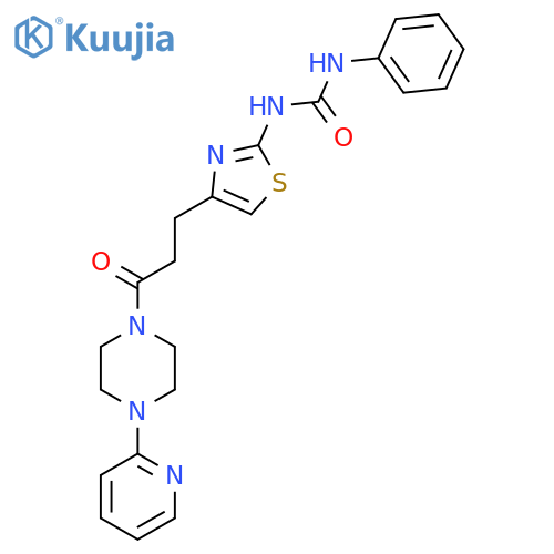 3-(4-{3-oxo-3-[4-(pyridin-2-yl)piperazin-1-yl]propyl}-1,3-thiazol-2-yl)-1-phenylurea structure