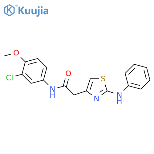 N-(3-chloro-4-methoxyphenyl)-2-[2-(phenylamino)-1,3-thiazol-4-yl]acetamide structure