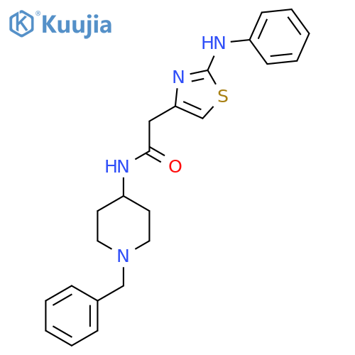 N-(1-benzylpiperidin-4-yl)-2-[2-(phenylamino)-1,3-thiazol-4-yl]acetamide structure