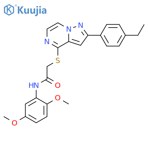 N-(2,5-dimethoxyphenyl)-2-{[2-(4-ethylphenyl)pyrazolo[1,5-a]pyrazin-4-yl]sulfanyl}acetamide structure