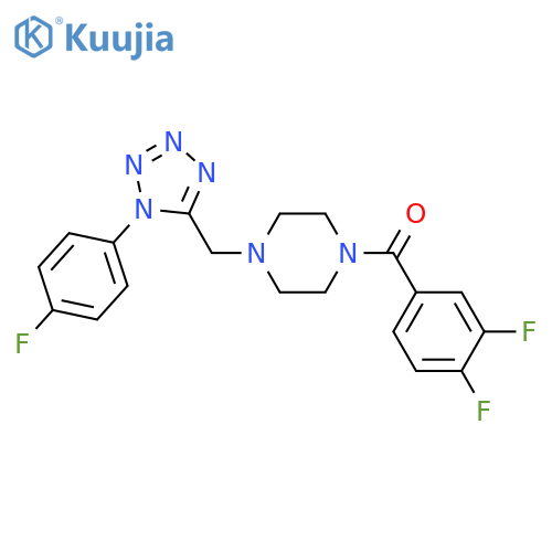 1-(3,4-difluorobenzoyl)-4-{[1-(4-fluorophenyl)-1H-1,2,3,4-tetrazol-5-yl]methyl}piperazine structure