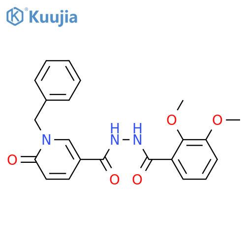 N'-(1-benzyl-6-oxo-1,6-dihydropyridine-3-carbonyl)-2,3-dimethoxybenzohydrazide structure