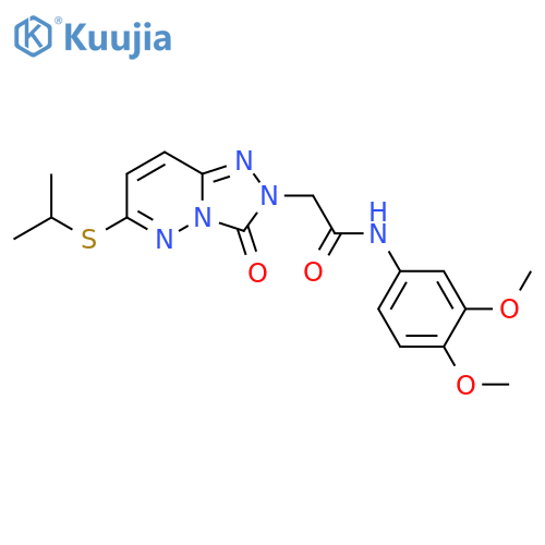N-(3,4-dimethoxyphenyl)-2-[3-oxo-6-(propan-2-ylsulfanyl)-2H,3H-[1,2,4]triazolo[4,3-b]pyridazin-2-yl]acetamide structure
