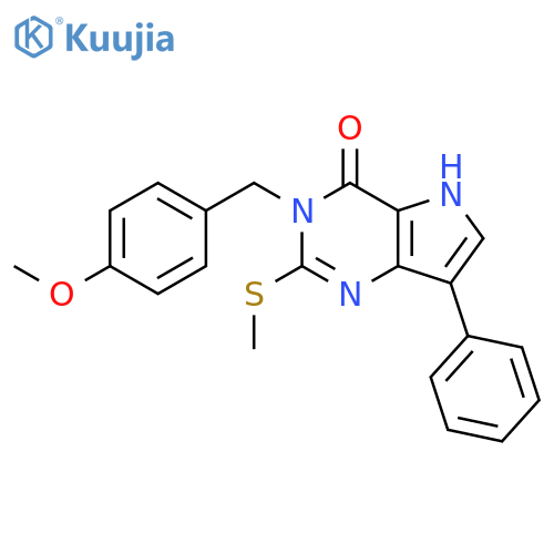 3-[(4-methoxyphenyl)methyl]-2-(methylsulfanyl)-7-phenyl-3H,4H,5H-pyrrolo[3,2-d]pyrimidin-4-one structure