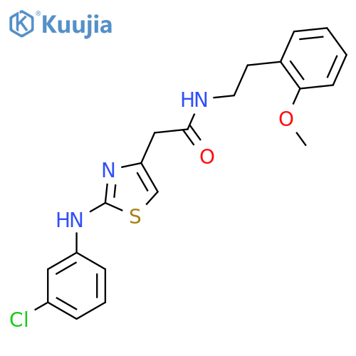 2-{2-[(3-chlorophenyl)amino]-1,3-thiazol-4-yl}-N-[2-(2-methoxyphenyl)ethyl]acetamide structure