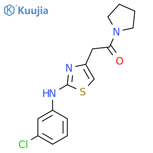 2-{2-[(3-chlorophenyl)amino]-1,3-thiazol-4-yl}-1-(pyrrolidin-1-yl)ethan-1-one structure