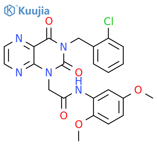 2-{3-[(2-chlorophenyl)methyl]-2,4-dioxo-1,2,3,4-tetrahydropteridin-1-yl}-N-(2,5-dimethoxyphenyl)acetamide structure