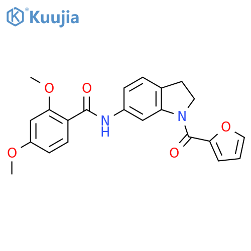 N-[1-(furan-2-carbonyl)-2,3-dihydro-1H-indol-6-yl]-2,4-dimethoxybenzamide structure