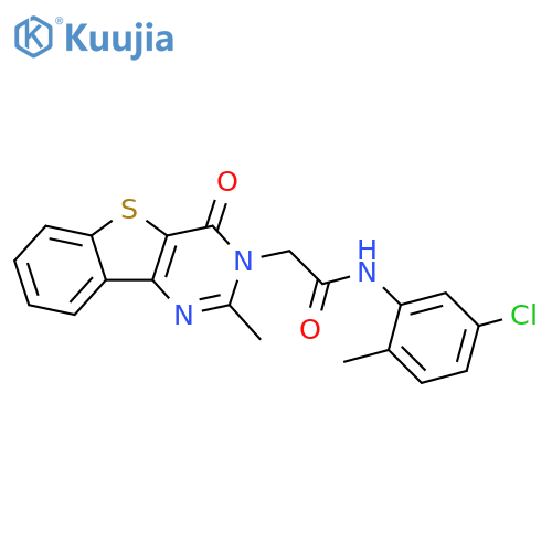 N-(5-chloro-2-methylphenyl)-2-{4-methyl-6-oxo-8-thia-3,5-diazatricyclo[7.4.0.0^{2,7}]trideca-1(13),2(7),3,9,11-pentaen-5-yl}acetamide structure