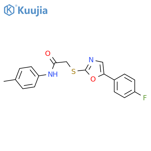 2-{[5-(4-fluorophenyl)-1,3-oxazol-2-yl]sulfanyl}-N-(4-methylphenyl)acetamide structure