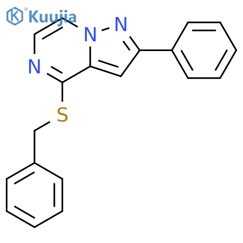 4-(benzylsulfanyl)-2-phenylpyrazolo[1,5-a]pyrazine structure