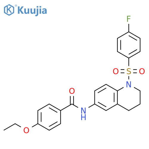 4-ethoxy-N-[1-(4-fluorobenzenesulfonyl)-1,2,3,4-tetrahydroquinolin-6-yl]benzamide structure