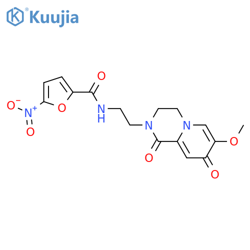 N-(2-{7-methoxy-1,8-dioxo-1H,2H,3H,4H,8H-pyrido[1,2-a]pyrazin-2-yl}ethyl)-5-nitrofuran-2-carboxamide structure