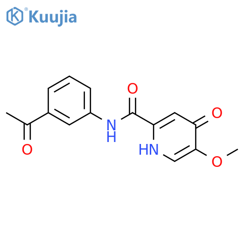 N-(3-acetylphenyl)-5-methoxy-4-oxo-1,4-dihydropyridine-2-carboxamide structure