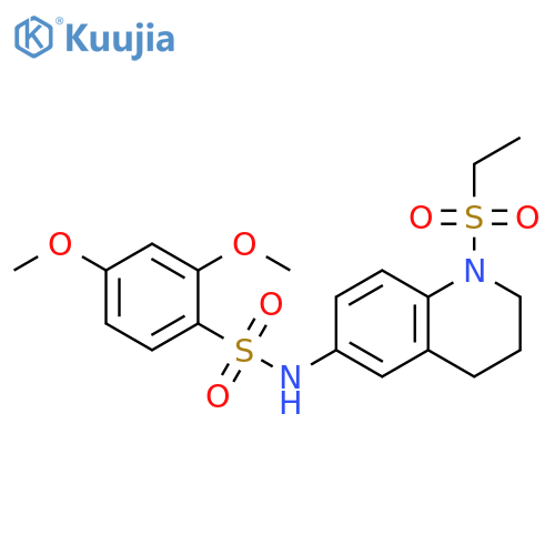 N-[1-(ethanesulfonyl)-1,2,3,4-tetrahydroquinolin-6-yl]-2,4-dimethoxybenzene-1-sulfonamide structure