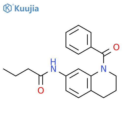 N-(1-benzoyl-1,2,3,4-tetrahydroquinolin-7-yl)butanamide structure