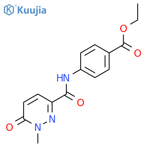 ethyl 4-(1-methyl-6-oxo-1,6-dihydropyridazine-3-amido)benzoate structure