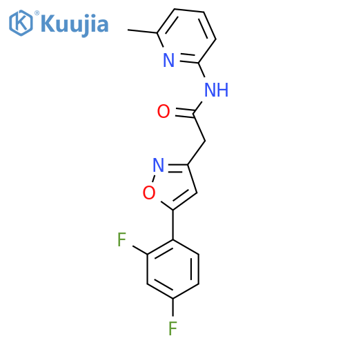2-[5-(2,4-difluorophenyl)-1,2-oxazol-3-yl]-N-(6-methylpyridin-2-yl)acetamide structure