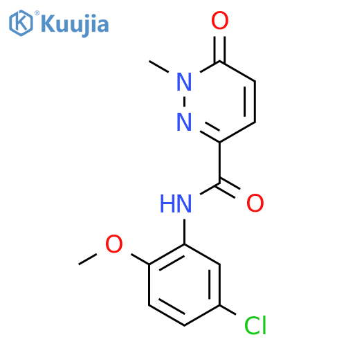 N-(5-chloro-2-methoxyphenyl)-1-methyl-6-oxo-1,6-dihydropyridazine-3-carboxamide structure