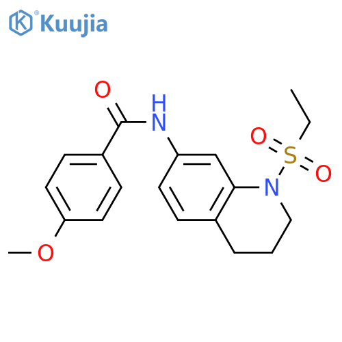 N-[1-(ethanesulfonyl)-1,2,3,4-tetrahydroquinolin-7-yl]-4-methoxybenzamide structure