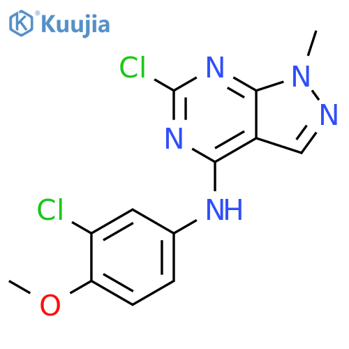 6-Chloro-N-(3-chloro-4-methoxyphenyl)-1-methyl-1H-pyrazolo[3,4-d]pyrimidin-4-amine structure