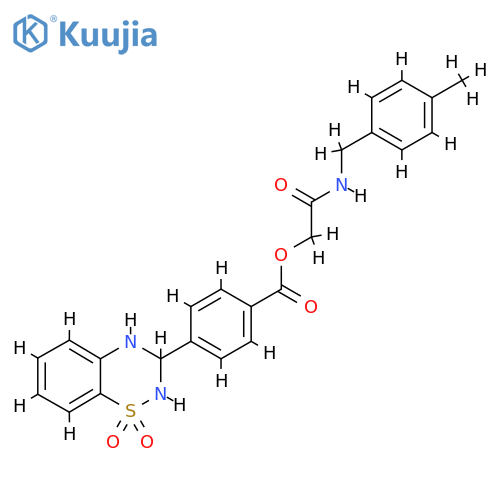 {[(4-methylphenyl)methyl]carbamoyl}methyl 4-(1,1-dioxo-3,4-dihydro-2H-1lambda6,2,4-benzothiadiazin-3-yl)benzoate structure