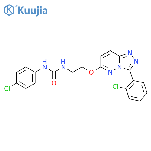 1-(4-chlorophenyl)-3-(2-{[3-(2-chlorophenyl)-[1,2,4]triazolo[4,3-b]pyridazin-6-yl]oxy}ethyl)urea structure