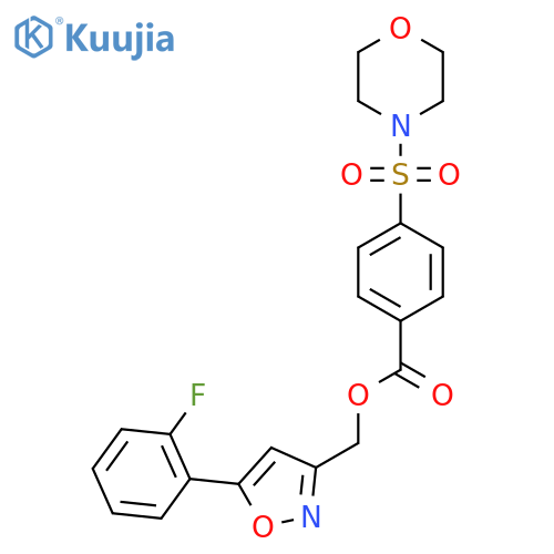 [5-(2-fluorophenyl)-1,2-oxazol-3-yl]methyl 4-(morpholine-4-sulfonyl)benzoate structure