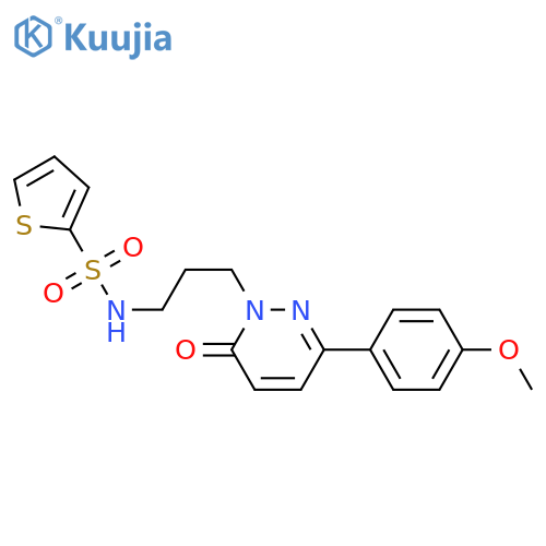 N-{3-[3-(4-methoxyphenyl)-6-oxo-1,6-dihydropyridazin-1-yl]propyl}thiophene-2-sulfonamide structure