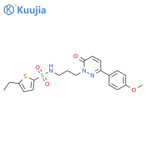 5-ethyl-N-{3-[3-(4-methoxyphenyl)-6-oxo-1,6-dihydropyridazin-1-yl]propyl}thiophene-2-sulfonamide structure