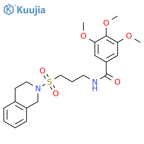 3,4,5-trimethoxy-N-[3-(1,2,3,4-tetrahydroisoquinoline-2-sulfonyl)propyl]benzamide structure