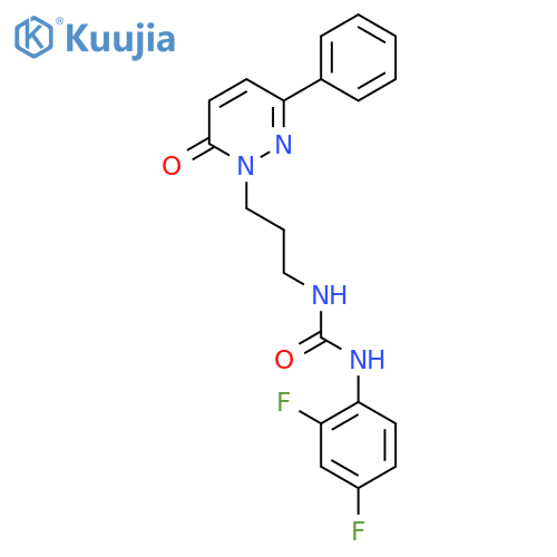 1-(2,4-difluorophenyl)-3-[3-(6-oxo-3-phenyl-1,6-dihydropyridazin-1-yl)propyl]urea structure