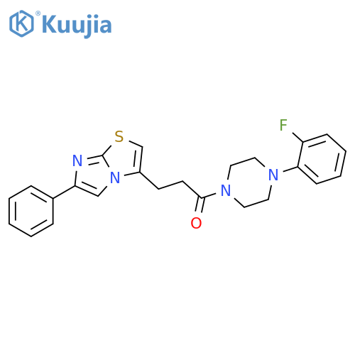 1-[4-(2-fluorophenyl)piperazin-1-yl]-3-{6-phenylimidazo[2,1-b][1,3]thiazol-3-yl}propan-1-one structure