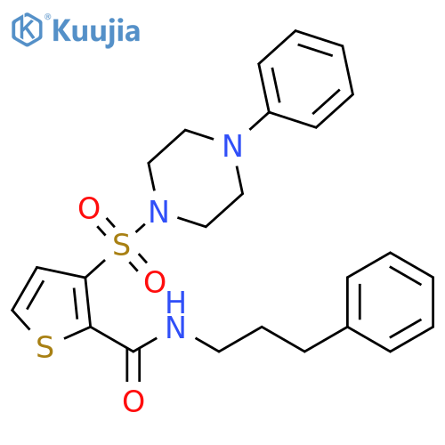 3-[(4-phenylpiperazin-1-yl)sulfonyl]-N-(3-phenylpropyl)thiophene-2-carboxamide structure