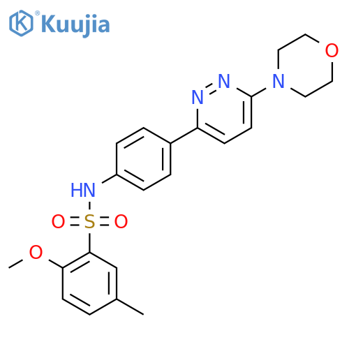 2-methoxy-5-methyl-N-{4-[6-(morpholin-4-yl)pyridazin-3-yl]phenyl}benzene-1-sulfonamide structure