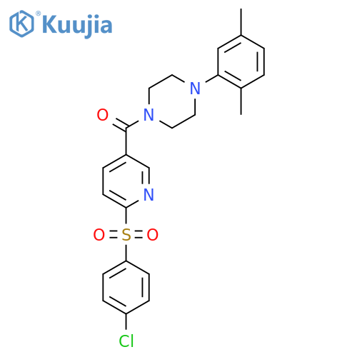 1-[6-(4-chlorobenzenesulfonyl)pyridine-3-carbonyl]-4-(2,5-dimethylphenyl)piperazine structure