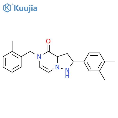 2-(3,4-dimethylphenyl)-5-[(2-methylphenyl)methyl]-4H,5H-pyrazolo[1,5-a]pyrazin-4-one structure