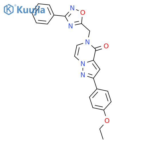 2-(4-ethoxyphenyl)-5-[(3-phenyl-1,2,4-oxadiazol-5-yl)methyl]-4H,5H-pyrazolo[1,5-a]pyrazin-4-one structure