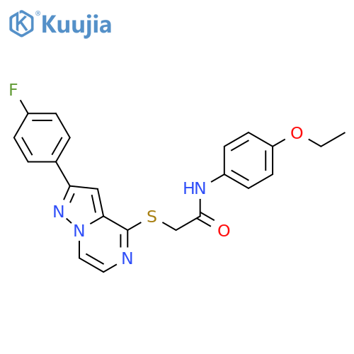N-(4-ethoxyphenyl)-2-{[2-(4-fluorophenyl)pyrazolo[1,5-a]pyrazin-4-yl]sulfanyl}acetamide structure