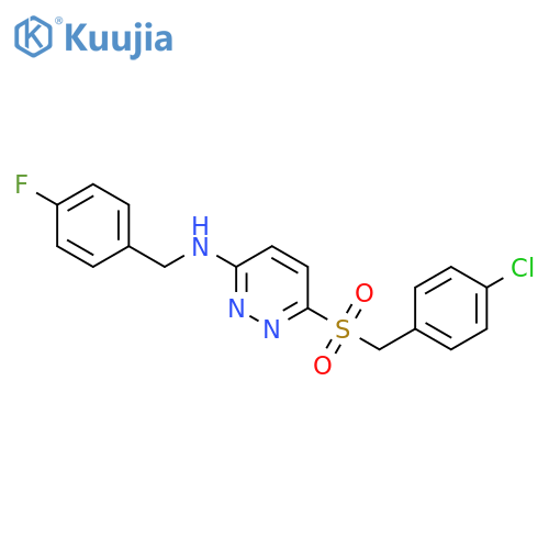 6-[(4-chlorophenyl)methanesulfonyl]-N-[(4-fluorophenyl)methyl]pyridazin-3-amine structure