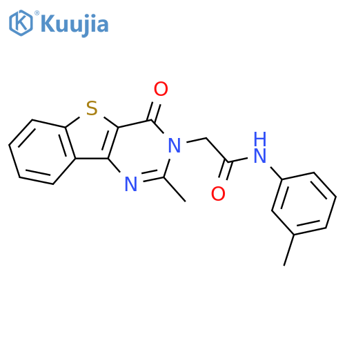 2-{4-methyl-6-oxo-8-thia-3,5-diazatricyclo[7.4.0.0^{2,7}]trideca-1(13),2(7),3,9,11-pentaen-5-yl}-N-(3-methylphenyl)acetamide structure